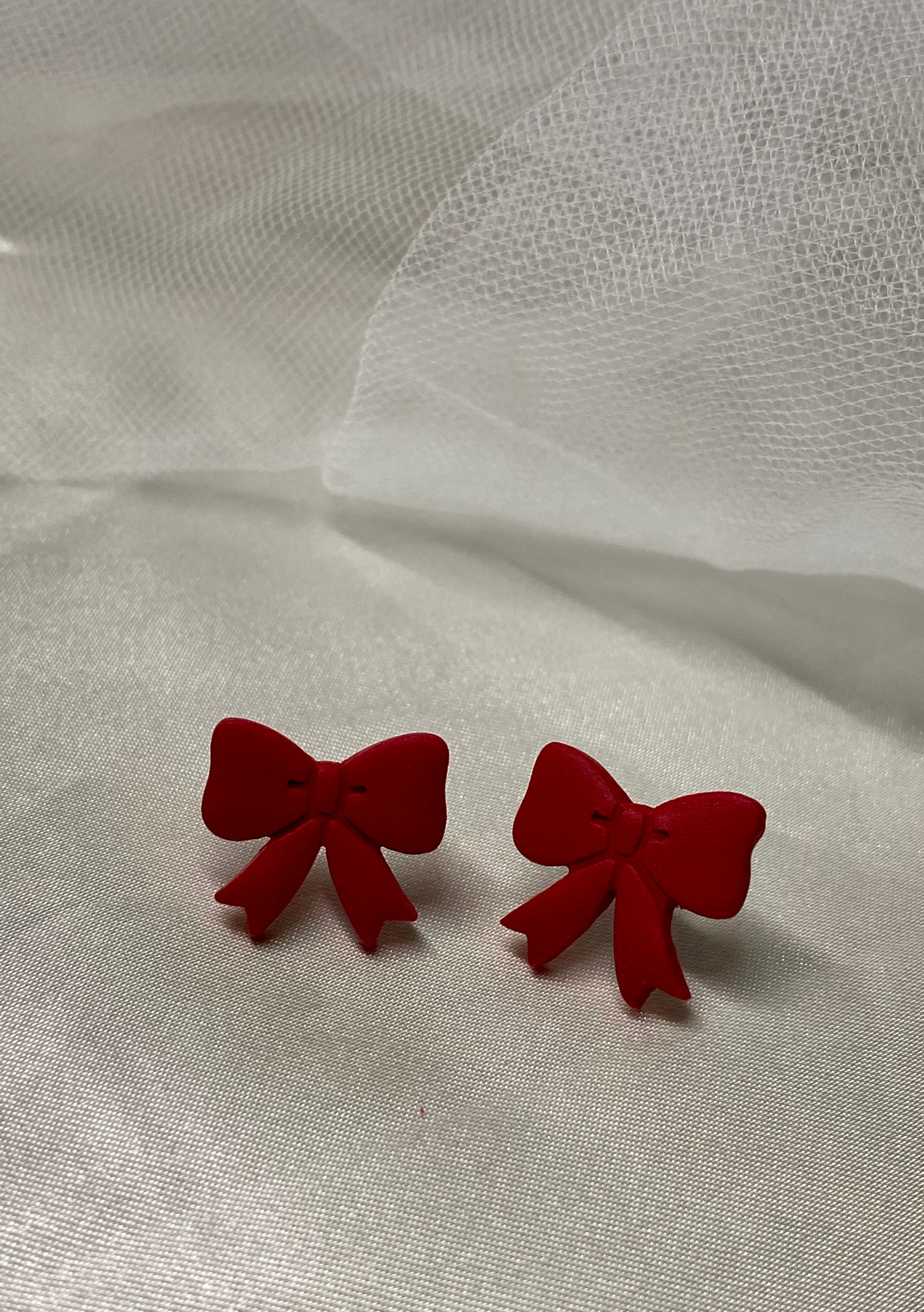 Red Bow Studs